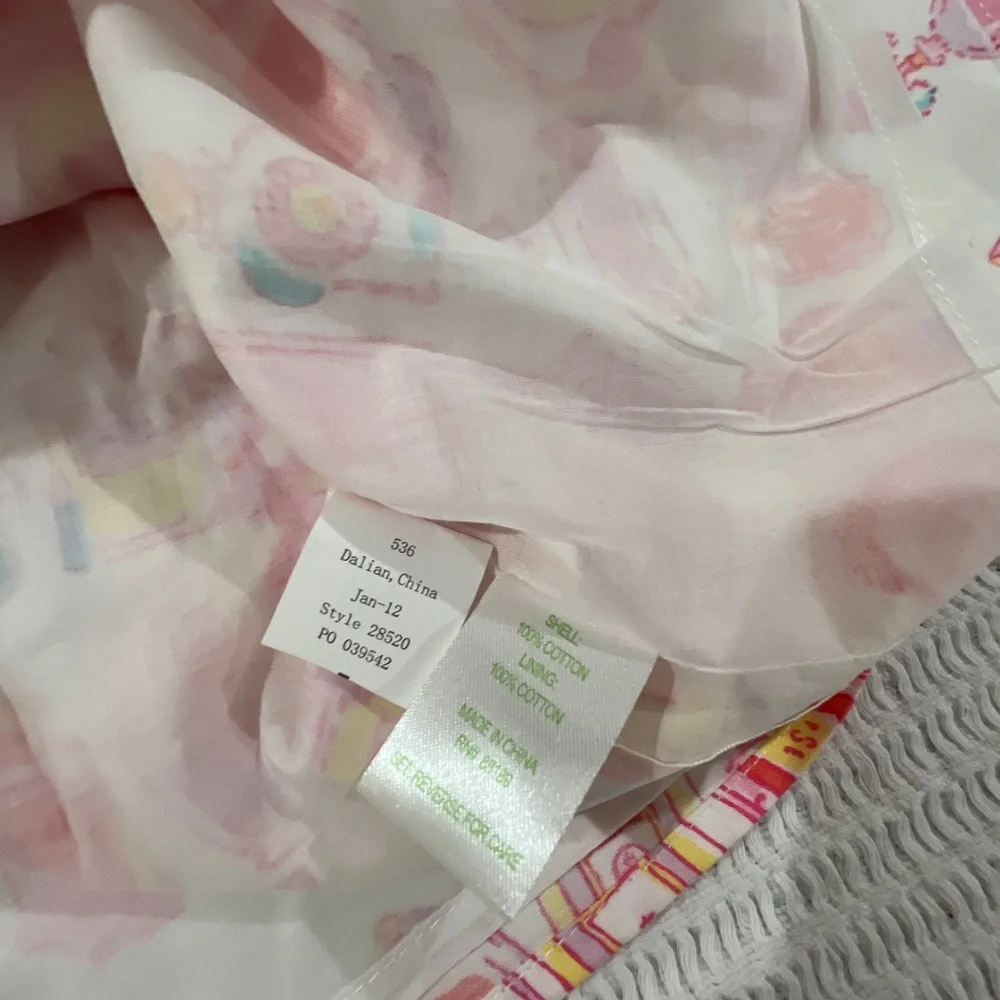 Lilly Pulitzer Briar Skirt Resort White Spritz Size L 100% Cotton New - Picture 3 of 4